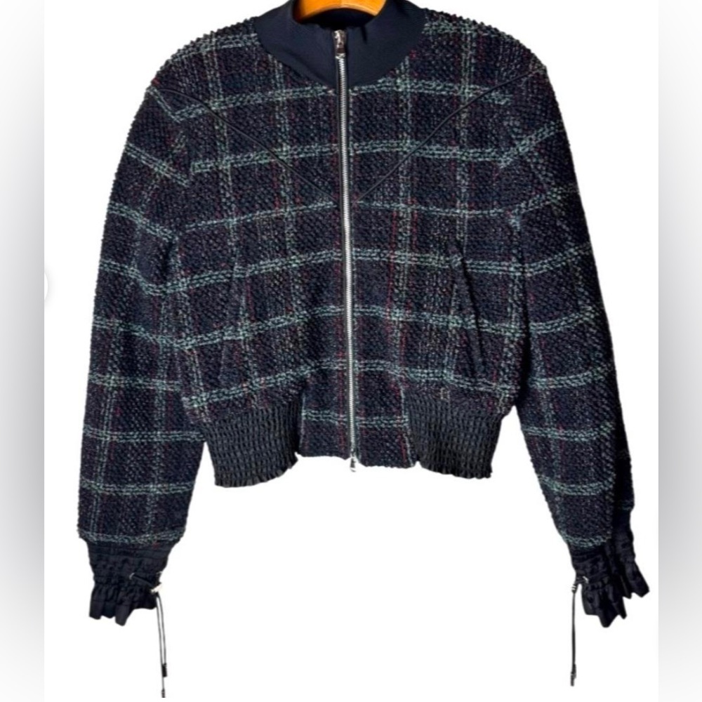 3.1 Phillip Lim Chanel Black Tweed Bomber Jacket